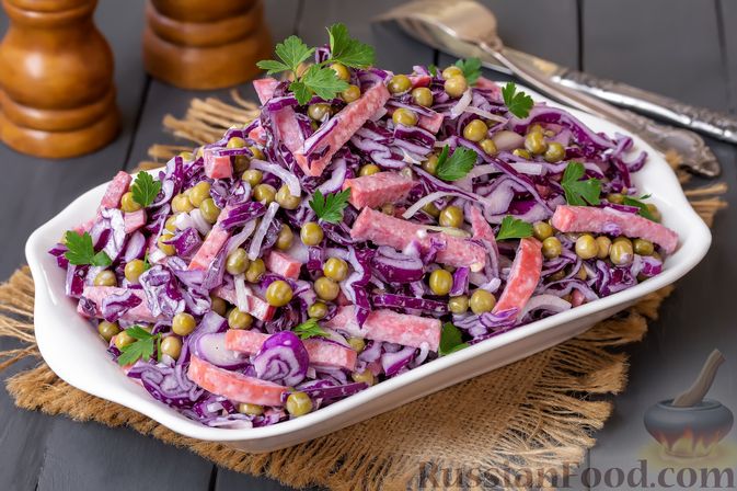 Салат из краснокочанной капусты — рецепт с фото и видео