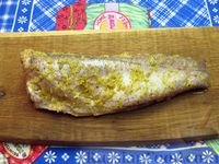 Фото приготовления рецепта: Рыба, запечённая с лимоном (в рукаве) - шаг №5
