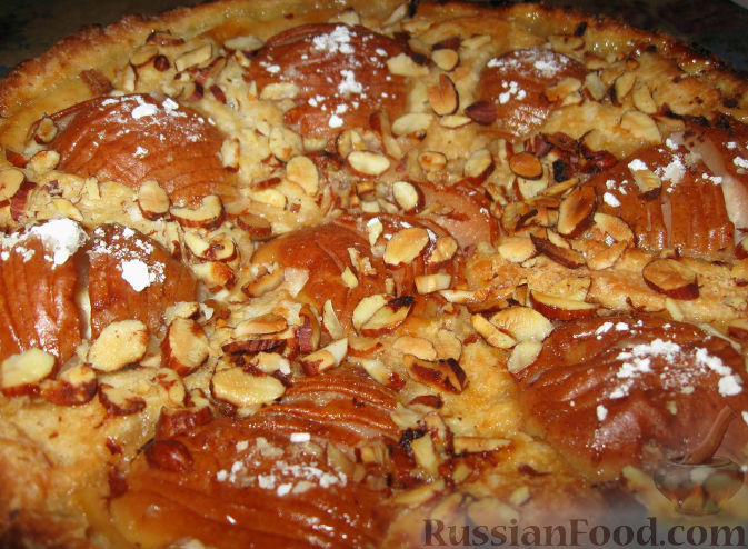 Песочный пирог с грушей и безе в духовке — рецепт с фото пошагово