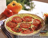 Фото к рецепту: Омлет с сыром и помидорами