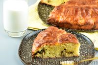 Фото к рецепту: Дрожжевой пирог "Улитка" с куриным фаршем и грибами