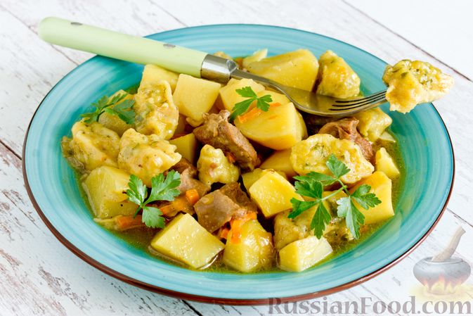 Картофель с галушками и мясом - пошаговый рецепт MasterChef KZ