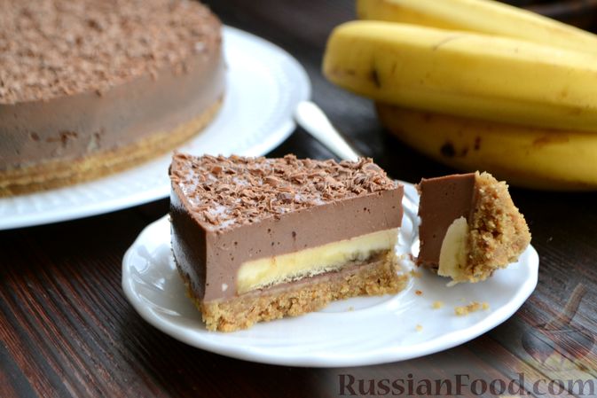 Шоколадный пирог с бананом