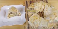 Фото приготовления рецепта: Пирог из лаваша с начинкой из мясного фарша и капусты - шаг №16
