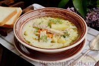 Фото приготовления рецепта: Сырный суп со свининой и картофелем - шаг №15