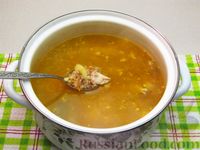 Фото приготовления рецепта: Гречневый суп со свининой - шаг №14