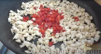 Фото приготовления рецепта: Закуска "Хризантемы" из баклажанов на пару, с куриным фаршем и сладким перцем - шаг №11