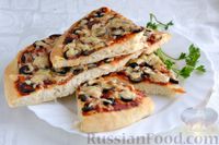 Фото приготовления рецепта: Быстрая пицца с колбасой и сыром - шаг №17