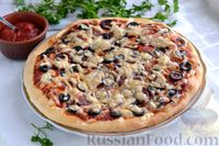 Фото приготовления рецепта: Быстрая пицца с колбасой и сыром - шаг №18