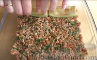 Фото приготовления рецепта: "Лазанья" из кабачков и мясного фарша, с сыром и зеленью - шаг №10