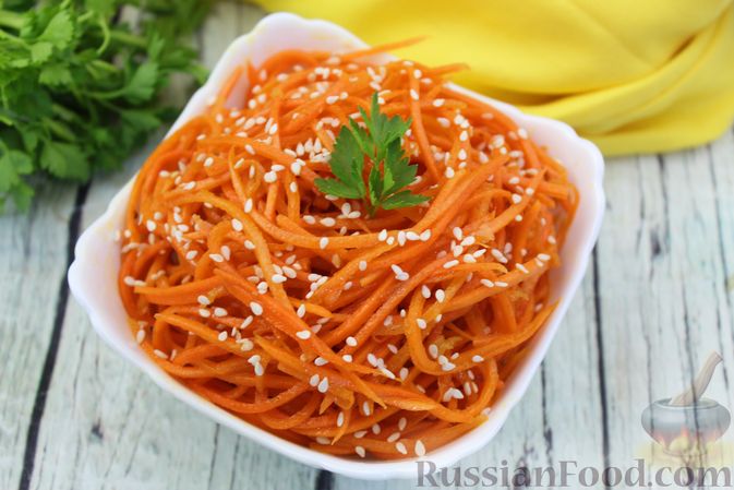 Классическая морковь по-корейски – пошаговый рецепт приготовления с фото
