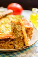 Фото приготовления рецепта: Пирог из лаваша с куриным фаршем и капустой - шаг №24