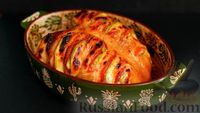 Фото к рецепту: Сочная куриная грудка, фаршированная кабачками, помидорами и сыром