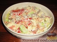Фото к рецепту: Овощной салат с языком
