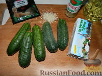 Фото приготовления рецепта: Огуречный салат с сыром фета - шаг №1
