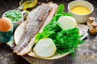 Фото приготовления рецепта: Рыбные котлеты со шпинатом и зелёным горошком - шаг №1