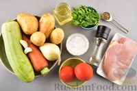 Фото приготовления рецепта: Рагу из куриного филе, с кабачками, молодой картошкой и помидорами - шаг №1