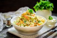 Фото к рецепту: Салат из молодой капусты с морковью, кукурузой и горошком