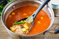 Фото приготовления рецепта: Суп "Затируха" с индейкой и помидорами - шаг №9