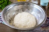 Фото приготовления рецепта: Лаваш из заварного теста, с яичной начинкой (на сковороде) - шаг №4