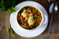 Фото приготовления рецепта: Фасолевый суп с клецками - шаг №15