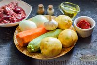 Фото приготовления рецепта: Рагу из молодого картофеля, кабачков и куриной печени - шаг №1