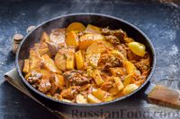 Фото приготовления рецепта: Рагу из молодого картофеля, кабачков и куриной печени - шаг №10