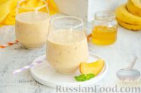Фото к рецепту: Персиковый смузи с бананом и йогуртом