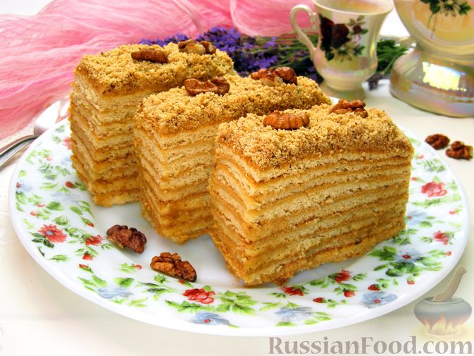 Торт Медовик со сметанным кремом классический