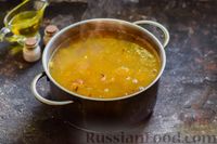 Фото приготовления рецепта: Гречневый суп с консервированной фасолью и беконом - шаг №10