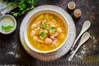 Фото приготовления рецепта: Гречневый суп с консервированной фасолью и беконом - шаг №11