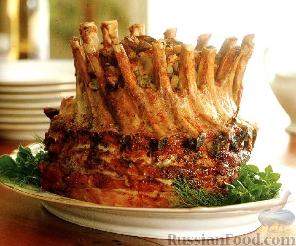 Ингредиенты для «Новогодняя корона из свиных ребер и картофеля»: