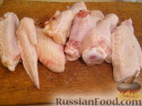 Фото приготовления рецепта: Куриные крылышки в медово-соевом соусе - шаг №1