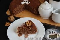 Фото к рецепту: Шоколадный манник с орехами (в мультиварке)