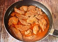 Фото приготовления рецепта: Свиная печень в томатно-соевом соусе - шаг №10