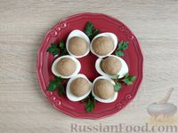 Фото приготовления рецепта: Яйца, фаршированные куриной печенью - шаг №14