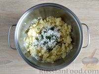 Фото приготовления рецепта: Картофельные клёцки с зеленью (без муки) - шаг №8