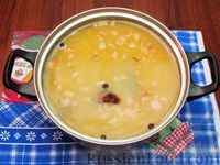 Фото приготовления рецепта: Гороховый суп с копчёностями - шаг №17