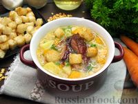 Фото приготовления рецепта: Гороховый суп с копчёностями - шаг №21