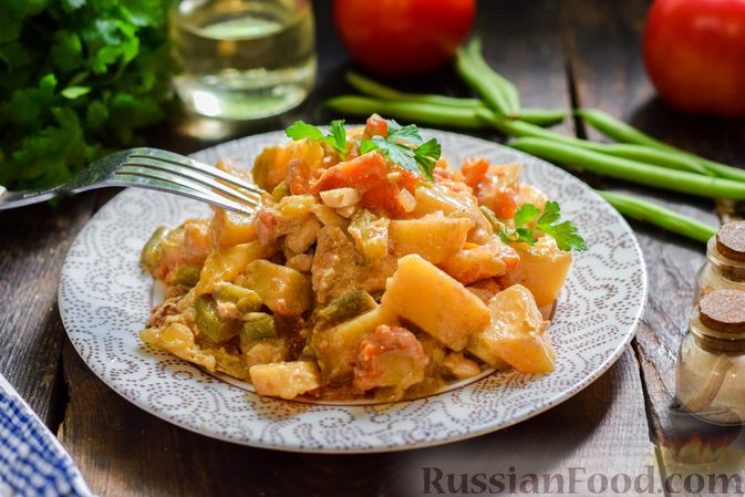 Картофельное рагу с курицей — рецепт с фото пошагово