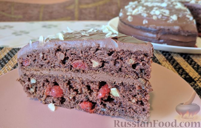 Как приготовить Шоколадный торт с клюквой рецепт пошагово