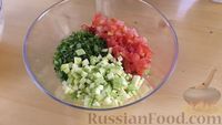 Фото приготовления рецепта: Блины с овощами, грибами и сыром - шаг №4