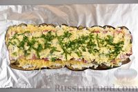 Фото приготовления рецепта: Рулет из баклажанов с сыром и ветчиной - шаг №15