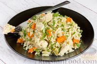 Фото к рецепту: Рис с курицей, брокколи и цветной капустой