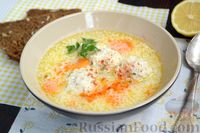 Фото приготовления рецепта: Суп с куриными фрикадельками и яично-лимонной заправкой - шаг №18