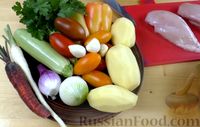 Фото приготовления рецепта: Жаркое  из курицы с овощами, под картофельной "крышечкой" - шаг №1