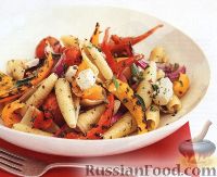 Фото к рецепту: Макароны с жареными овощами и сыром