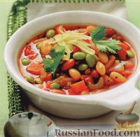 Фото к рецепту: Фасолевый суп с перчинкой