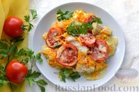 Фото приготовления рецепта: Минтай, запечённый с картошкой, помидорами и сладким перцем - шаг №16
