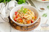 Фото к рецепту: Овощное рагу с рисом, баклажанами, кабачками и сладким перцем (на сковороде)